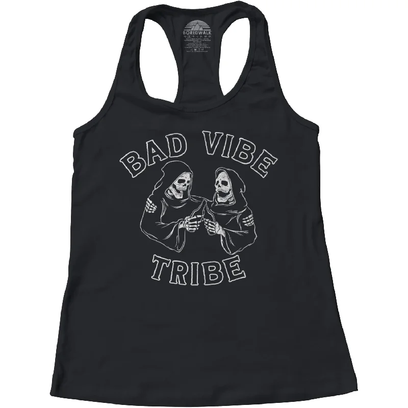 Women's Bad Vibe Tribe Racerback Tank Top lace back tank