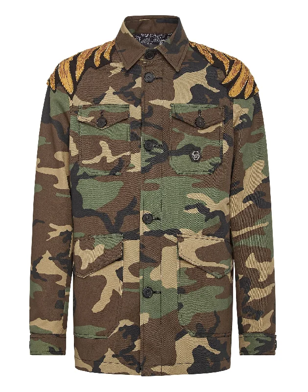 Safari cotton Jacket camo Golden Eagle Plaid Jacket Tartan Jacket Houndstooth Jacket