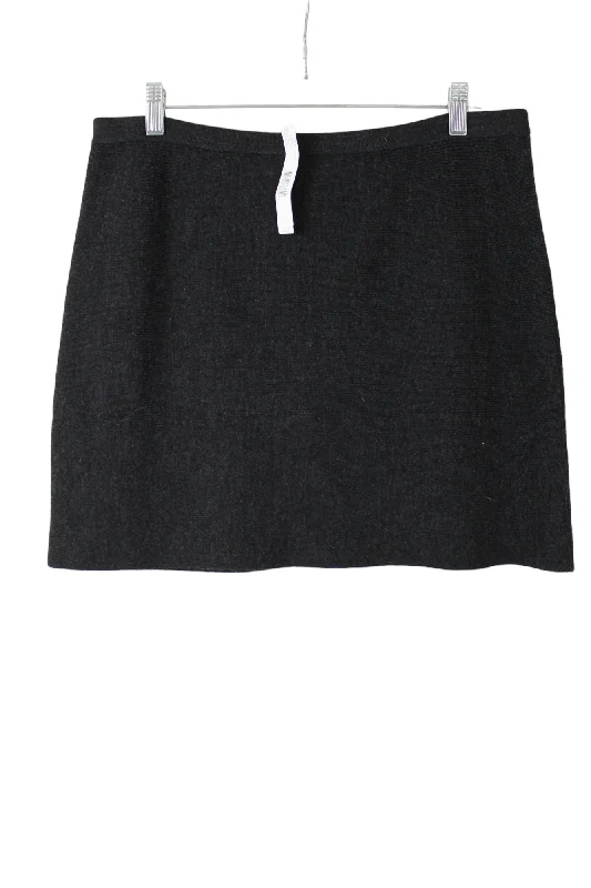 NEW Donna Karan Charcoal Gray Merino Wool Knit Skirt | L tulle skirt dreamy