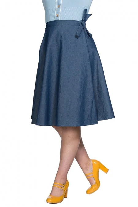 Banned Apparel - Sweet Sail Wrap Skirt chiffon skirt lightweight