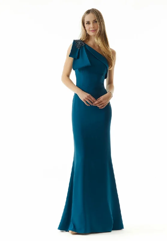 Mermaid One-shoulder Beaded Party Dresses Floor-length Wedding Guest Dress Mother of the Bride Dresse Halter Neckline Beach