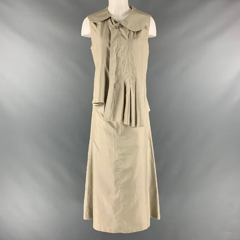 NOBU NAKANO Size M Green Sage Polyester Sleeveless Skirt Suit linen skirt light