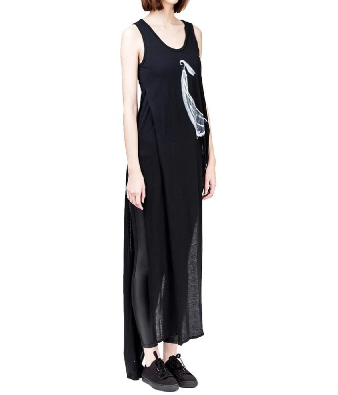 Elongated Dual Layer Cotton Jersey Tank Top cropped tank top