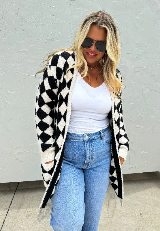 Blakeley Diamond Cloud Cardigan Fitted Loose Oversized