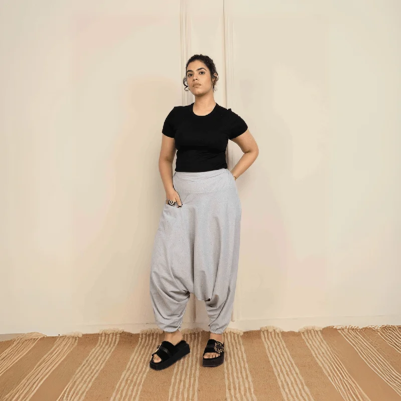 Women's Aladdin Harem Pants | Melange Grey Stylish Harem Pants
