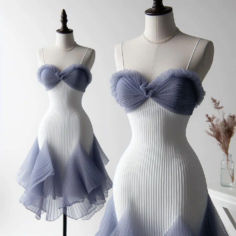 Uniques Spaghetti Straps Sheath Midi Length Party Dress Cocktail Dress, D278 Tunics Vintage classic