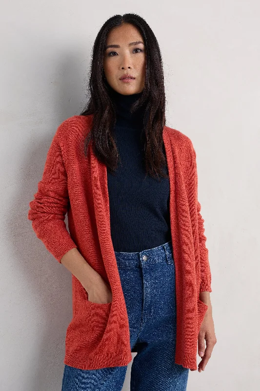 Seasalt Riverboat Cardigan-Umber Anti-Pilling Anti-Shrink Durable