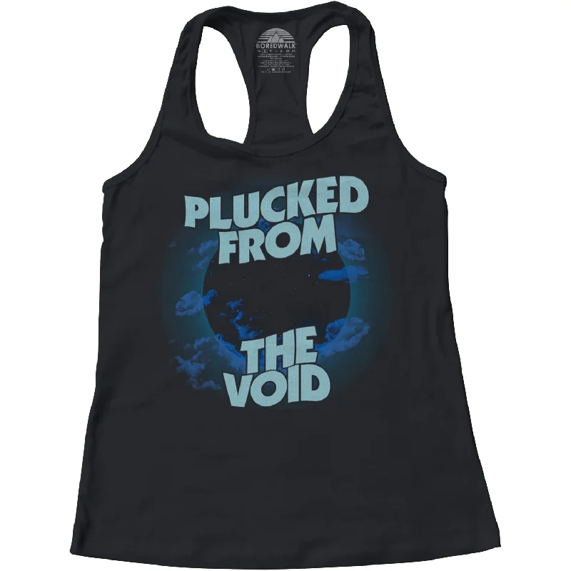 Women's Plucked From the Void Racerback Tank Top grey tank top
