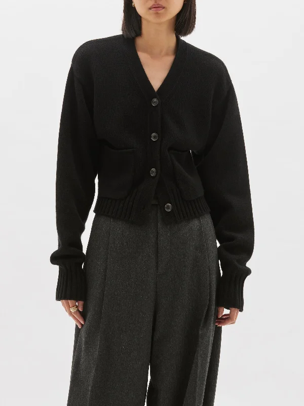 wool cashmere cropped cardigan Lightweight Heavyweight Midweight
