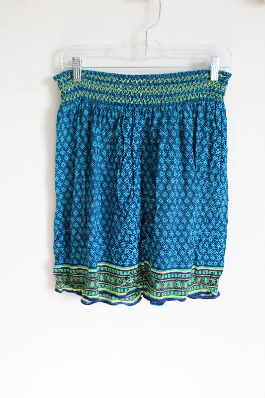 Old Navy Blue Patterned Skirt | M lace skirt delicate