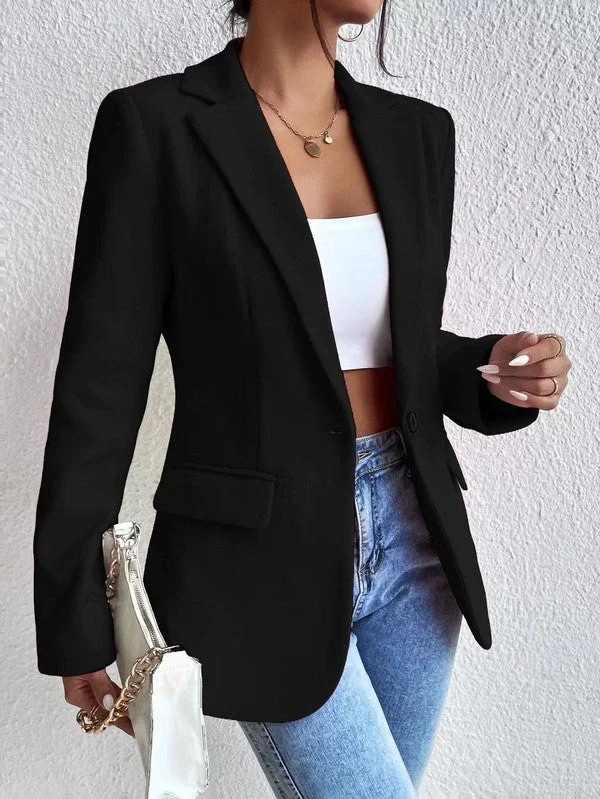 Blazer jacket Front Pockets Side Pockets Patch Pockets