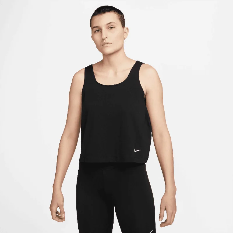 Nike Women's Oversize Crop Tank Black graphic tank top