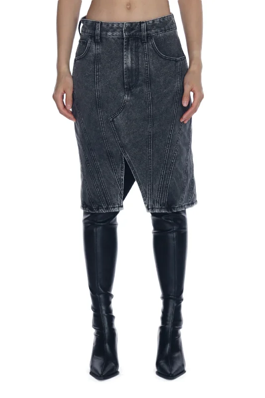 Skirt denim skirt classic