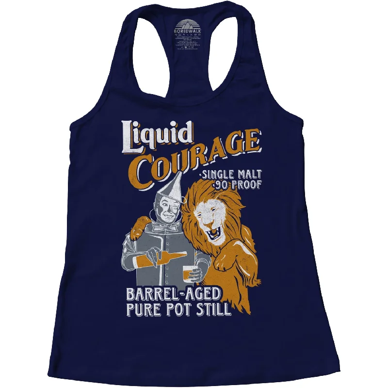Women's Liquid Courage Racerback Tank Top comfortable tank top