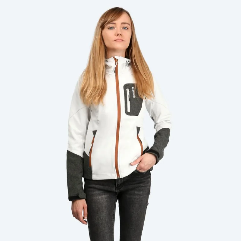 Icepeak Womens Dahlgren Jacket - Gray Toggled Jacket Drawstring Jacket Belted Jacket