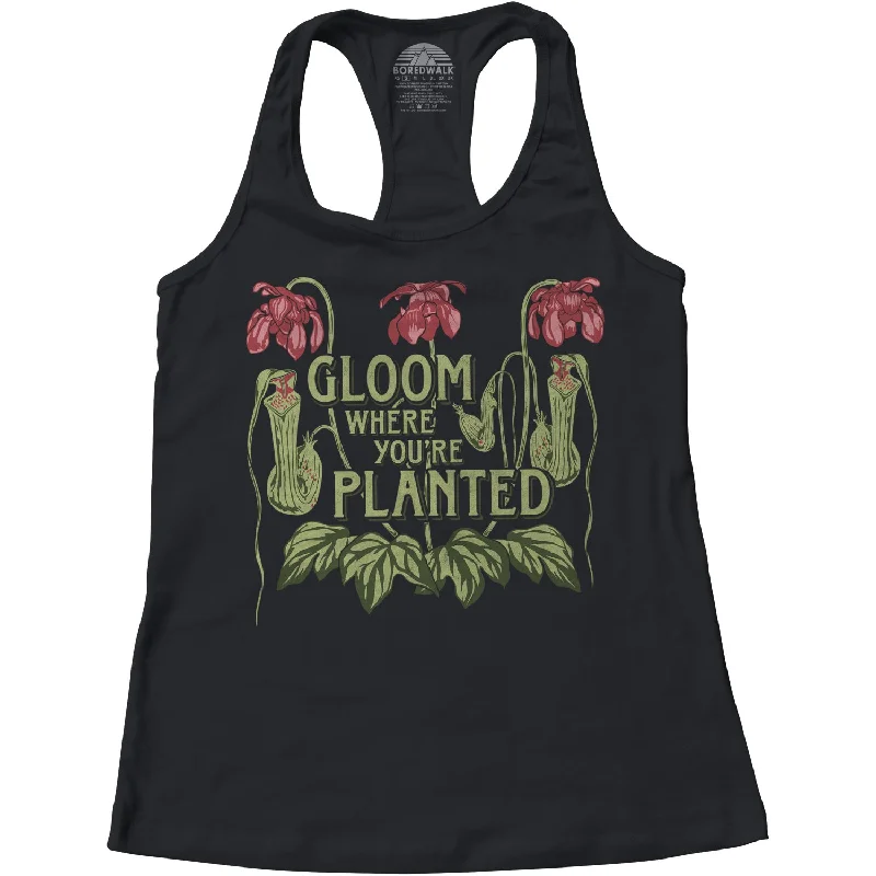 Women's Gloom Where You're Planted Racerback Tank Top halter tank top