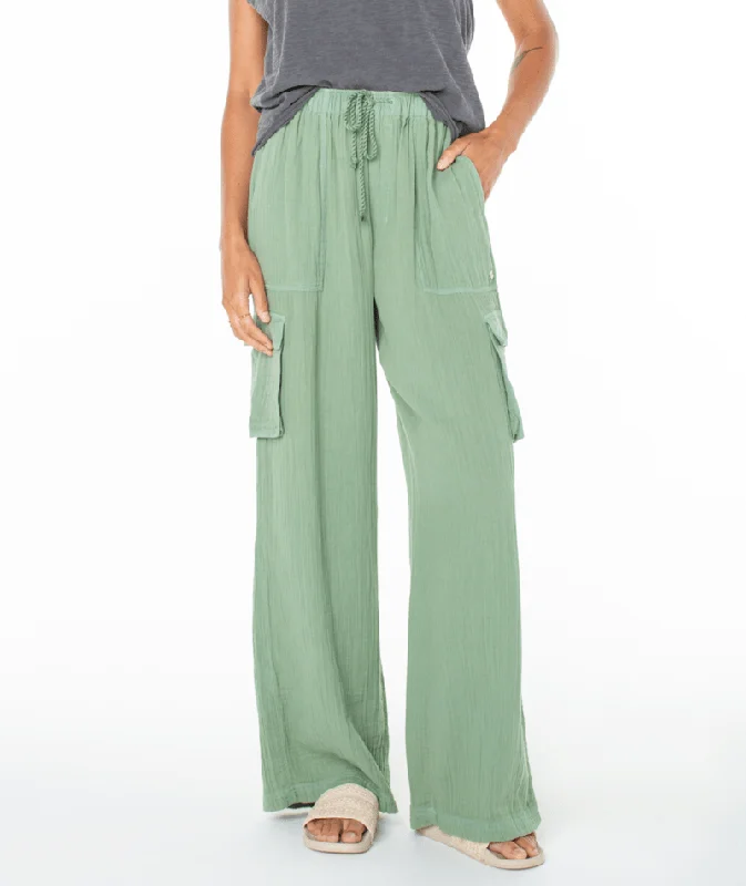 Roxy Womens Pants Precious Cargo Solid Soft Stretch Trousers