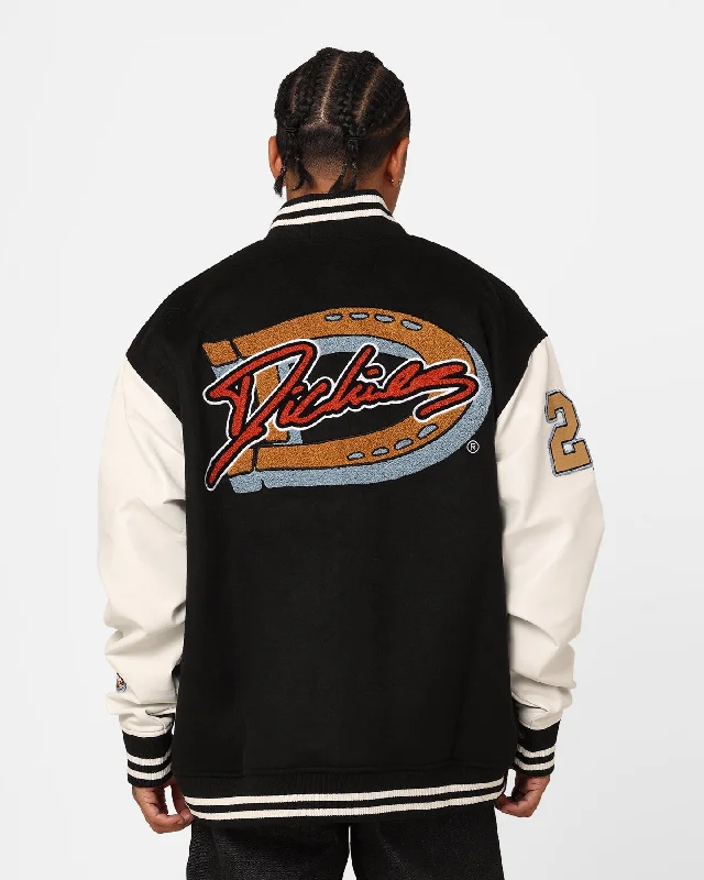 Dickies Letters Jacket Black Denim Fabric Leather Fabric Suede Fabric
