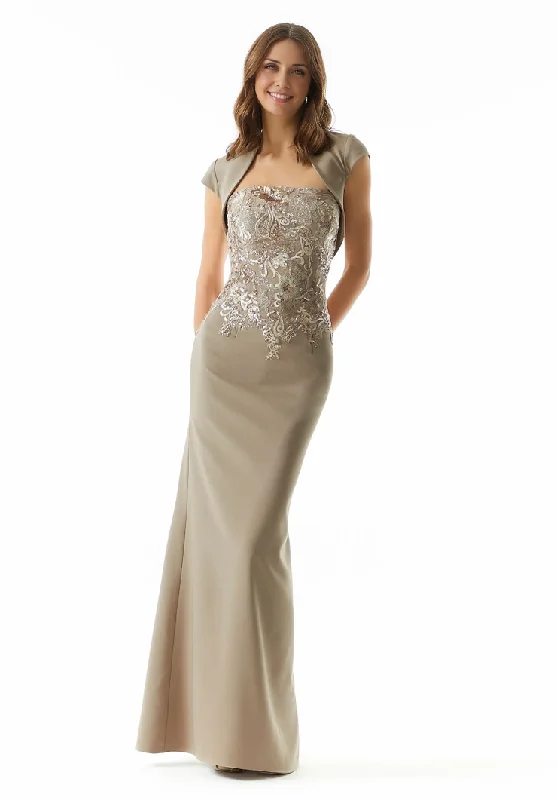 Sequins/Sparkling Cape Sleeve Party Dresses Strapless Wedding Guest Dress Mother of the Bride Dresse Boat Neckline Classic