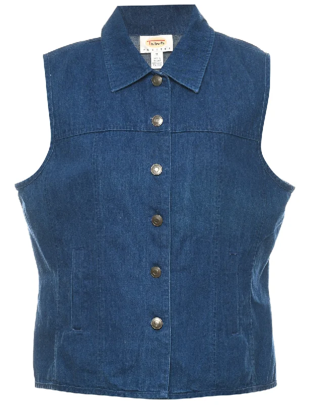 Talbots Denim Jacket Vest - M Elasticated Jacket Padded Jacket Insulated Jacket