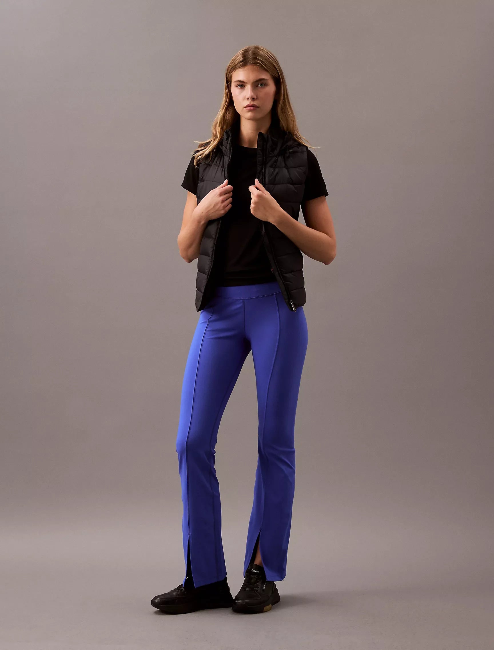Calvin Klein Performance Embrace High Waist Flared Pants - Women Formal Wide-Leg Pants