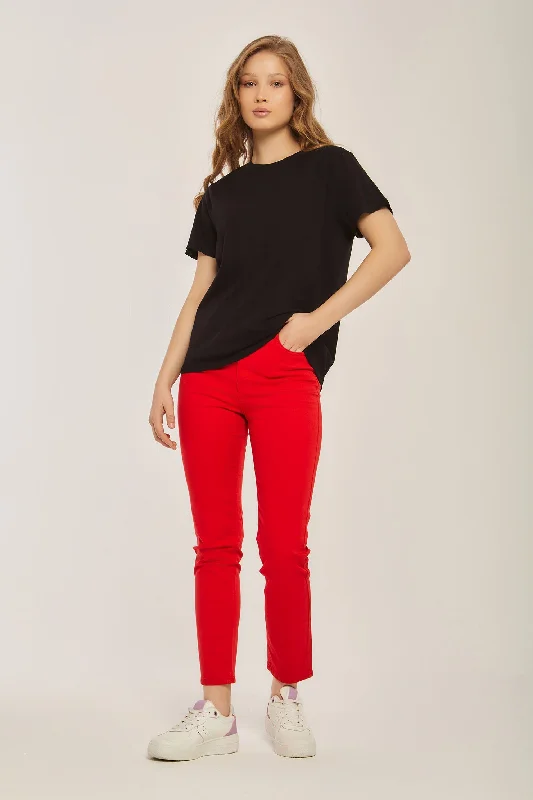 Women Pant Slim Fit Colored orange Comfy Athletic Pants