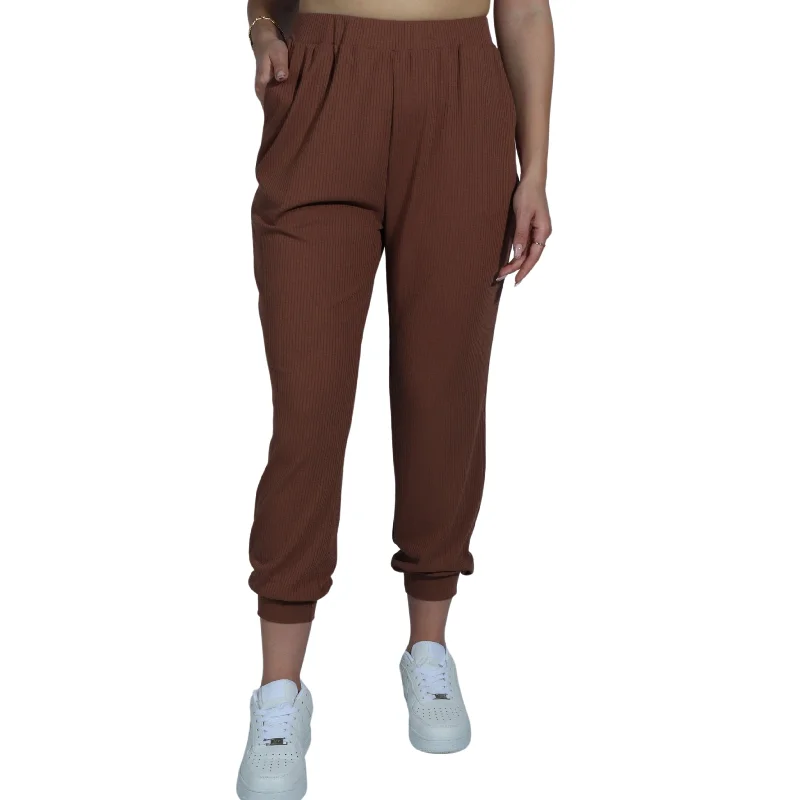 Elastic Waist Pant Warm Wool Trousers