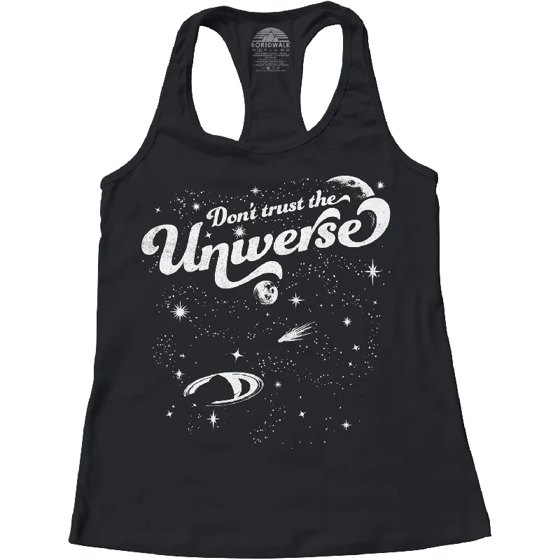 Women's Don't Trust the Universe Racerback Tank Top activewear tank top
