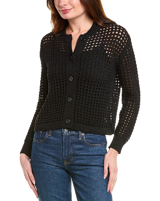 Vince Camuto Open Knit Cardigan Open Front Closed Front Wrap Front