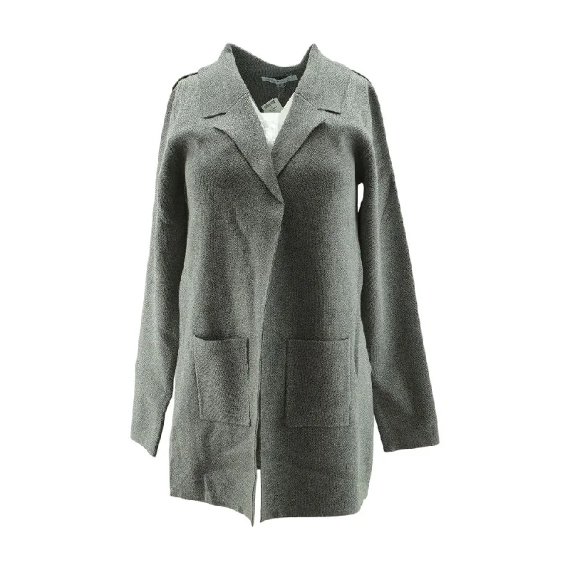 Gray Solid Cardigan Sweater Faux Fur Fabric Real Fur Fabric Shearling Fabric