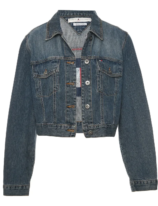 Tommy Hilfiger Denim Jacket - L Insulated Jacket Fitted Jacket Loose Jacket
