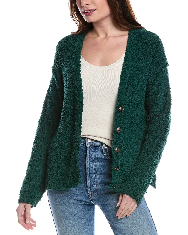 Michael Stars Hudson Crop Cardigan Fitted Loose Oversized