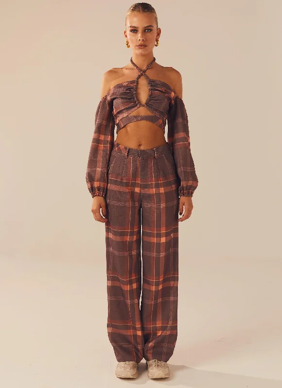 Lose My Cool Pants - Chestnut Stylish Casual Pants