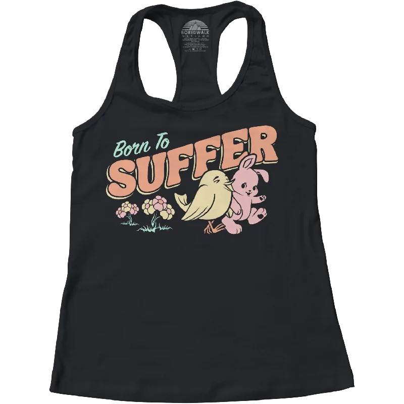 Women's Born to Suffer Racerback Tank Top essential tank top