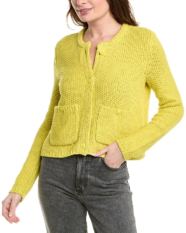 Splendid Andrea Cropped Cardigan Cashmere Blend Cotton Blend Poly Blend