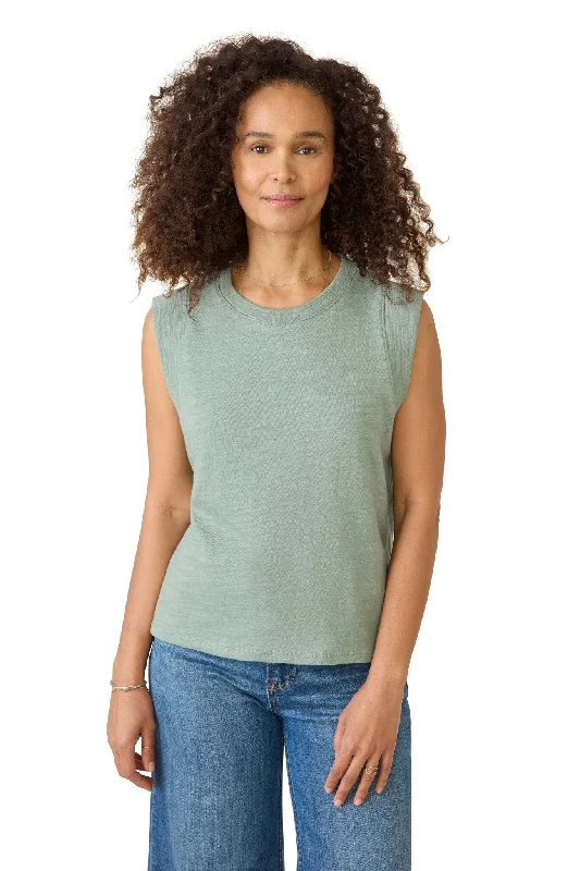 Sunwashed Slub Muscle Tank flirty tank top