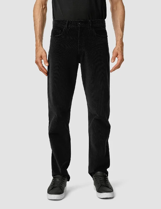 Corduroy Pants Black Chic Wool Trousers
