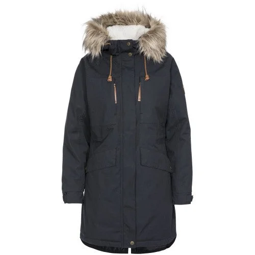 Trespass Womens/Ladies Faithful Waterproof Jacket Stand-Up Collar Roll-Neck Collar Turtle Neck