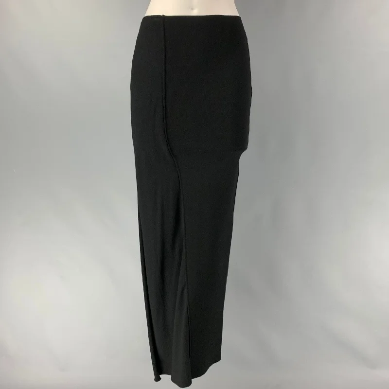 DRKSHDW Size S Black Viscose Blend Solid Maxi Skirt pencil skirt chic