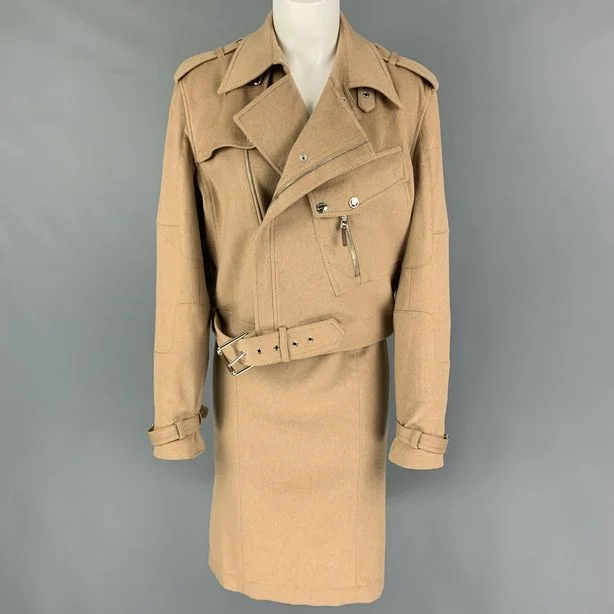 RALPH LAUREN Black Label Size 12 Camel Baby Camel Hair Biker Skirt Suit denim skirt trendy