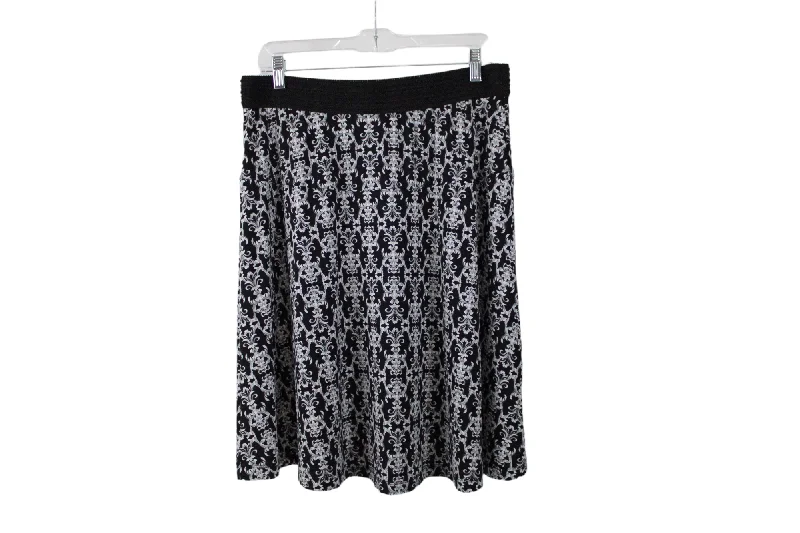 Emaline Black White Skirt | M denim skirt stylish