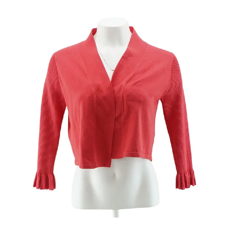 Red Solid Cardigan Sweater Striped Floral Plaid