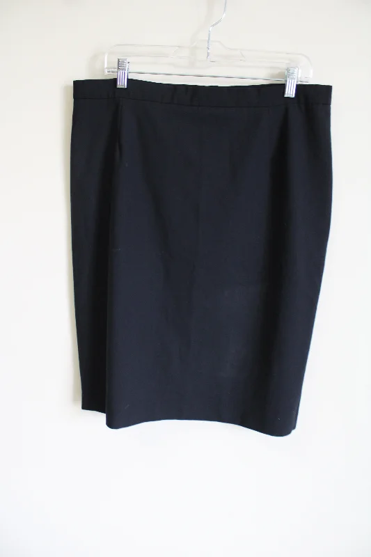 Jones New York Stretch Black Skirt | 16 casual skirt length