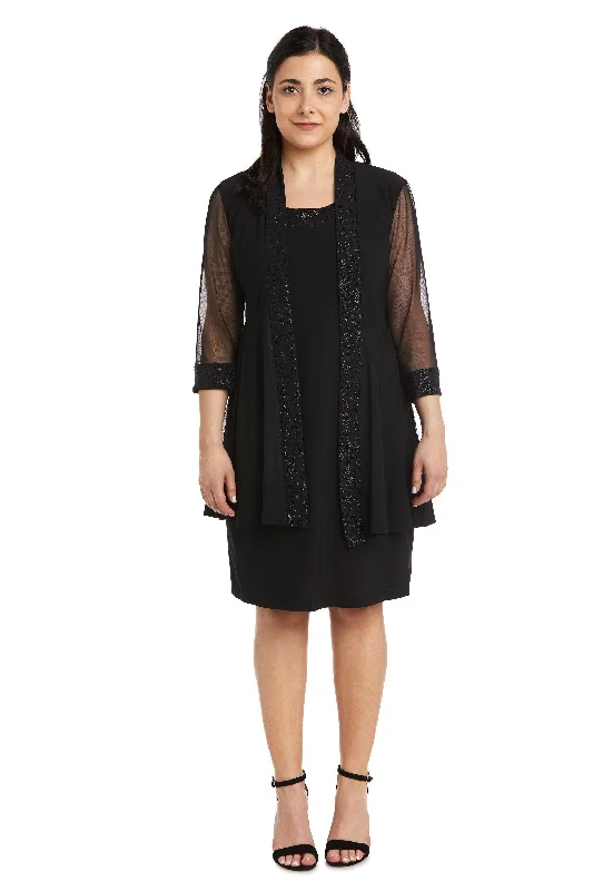 R&M Richards 8993P Short Petite Jacket Dress Sale Satin Fabric Silk Fabric Chiffon Fabric