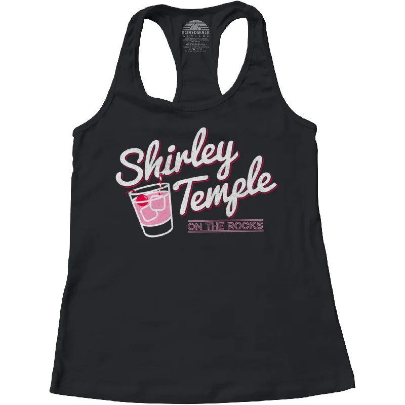 Women's Shirley Temple On The Rocks Racerback Tank Top soft pink tank