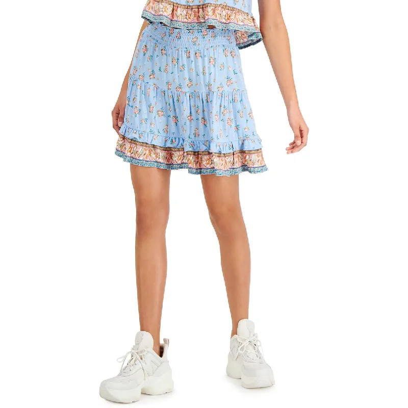 Kingston Grey Womens Floral Mini Mini Skirt velvet skirt luxurious