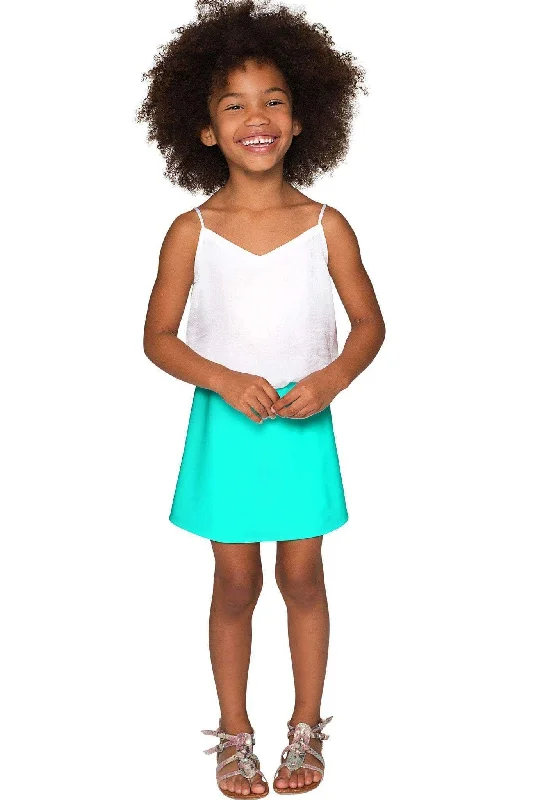 Candy Mint Aria A-Line Skirt - Girls leather skirt modern