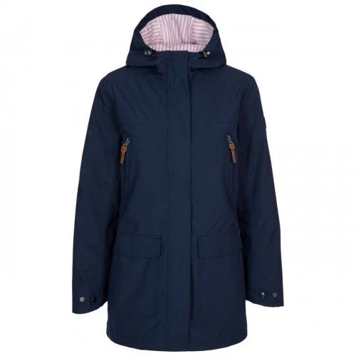 Trespass Womens/Ladies Brampton Waterproof Jacket Stand-Up Collar Roll-Neck Collar Turtle Neck