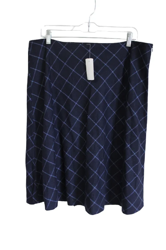 NEW Brooks Brothers Blue Wool Skirt | 14 high waist skirt