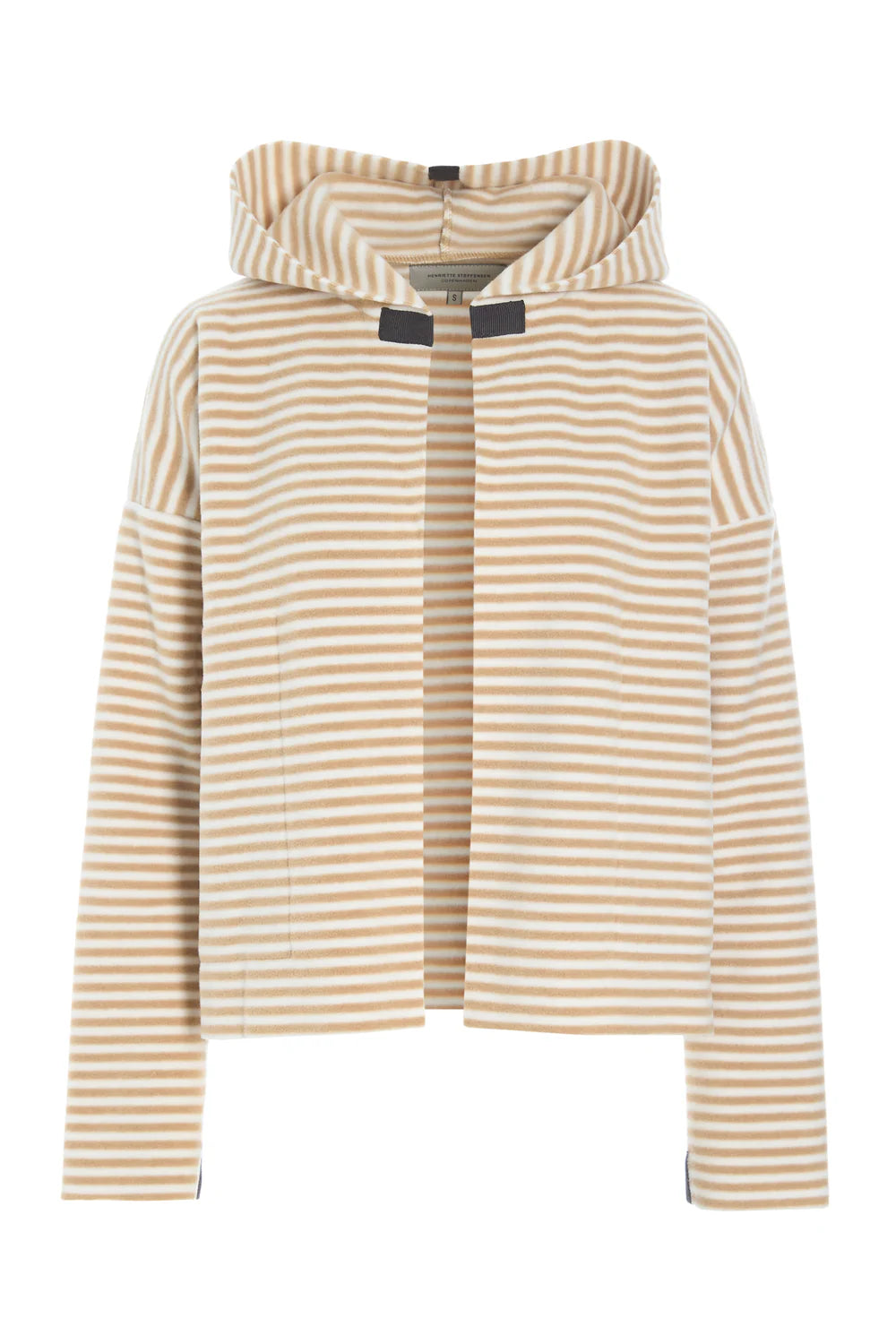 Henriette Steffensen Sporty Cardigan in Stripes C&O Knit Fabric Woven Fabric Fleece Fabric